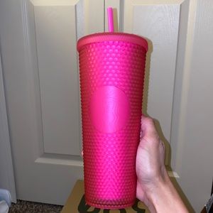 Hot pink Starbucks tumbler
